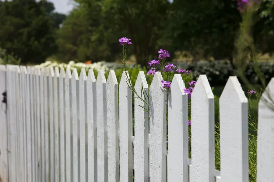 vertical wood fence