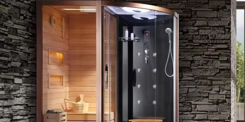 3 kişilik buhar odası ve sauna kombinasyonu