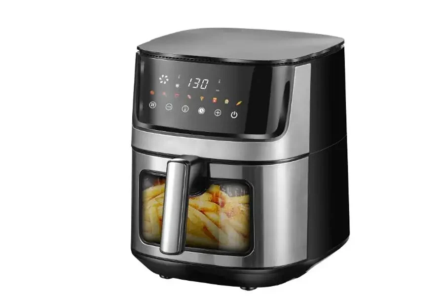 7.3L, 1500W digitale airfryer met één lade en transparant venster