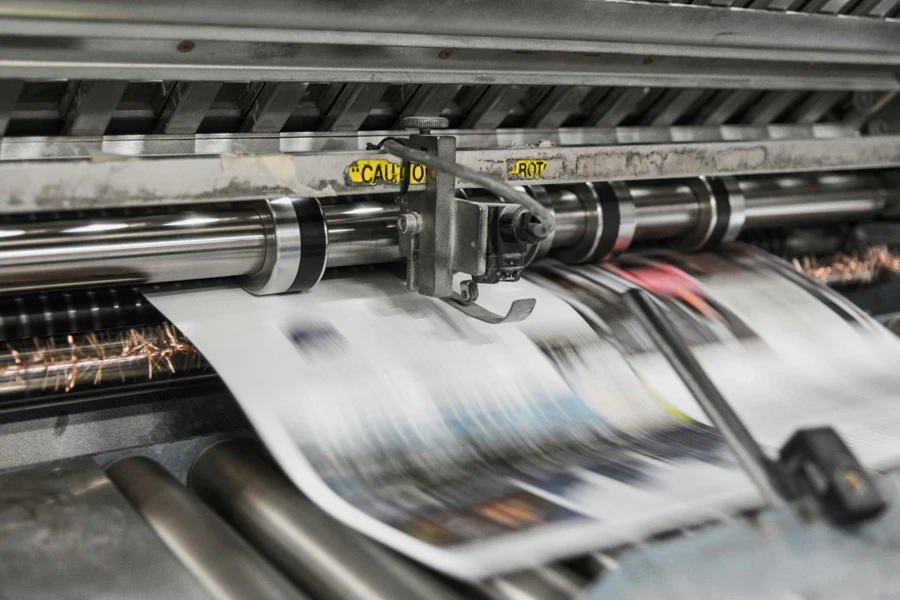 A Close-up of a Printing Machine