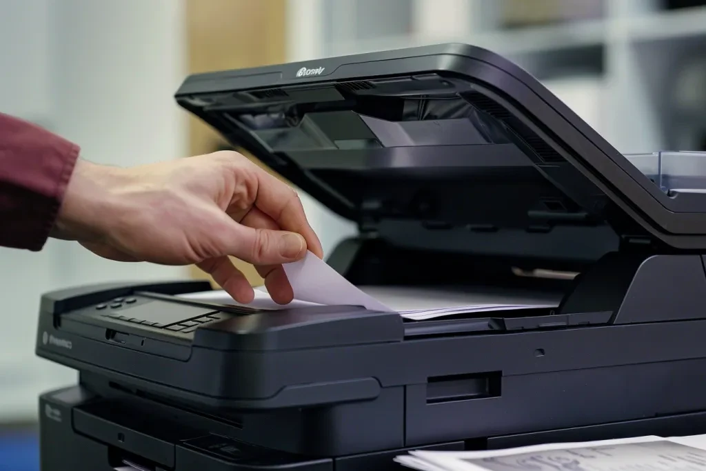 A person is holding paper