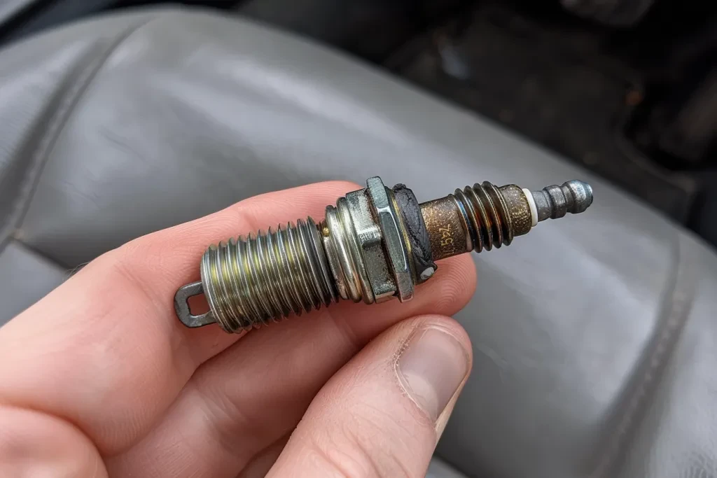 A photo of the spark plug