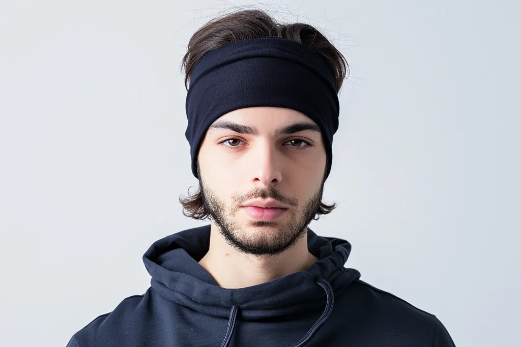 Black Fleece Headband for Men and Women