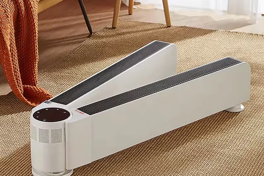 Energy-efficient foldable baseboard heater