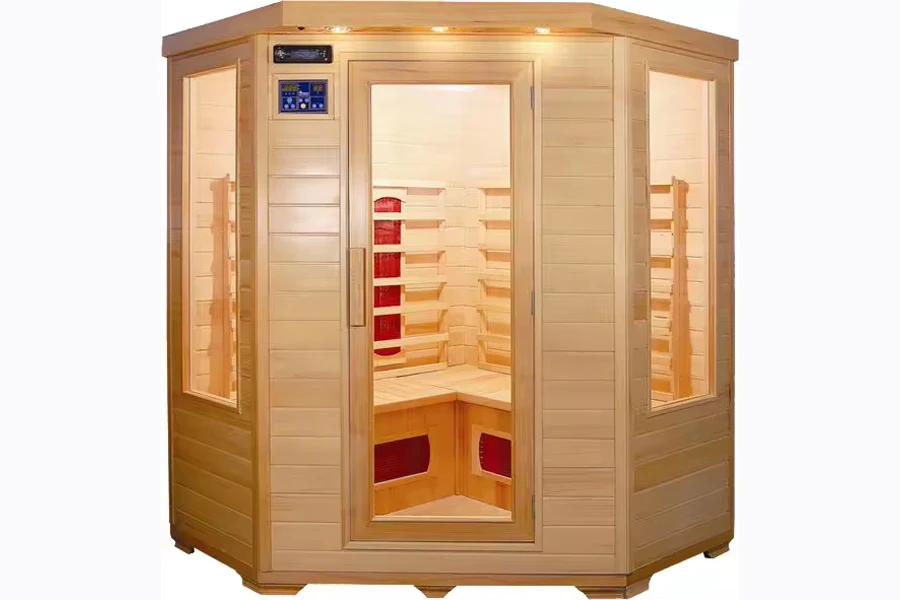 Far-infrared sauna with ceramic heaters