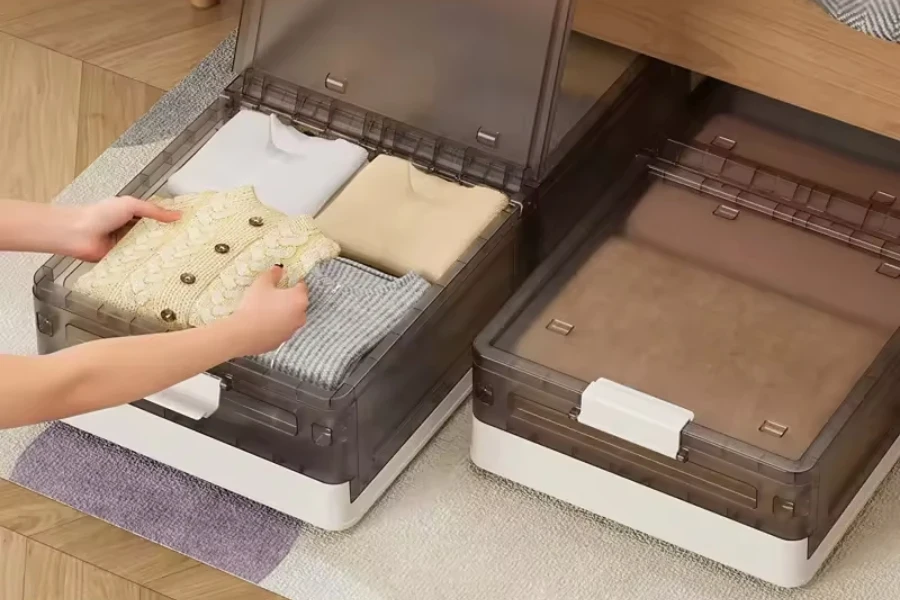 Multifunctional plastic under-bed organizers