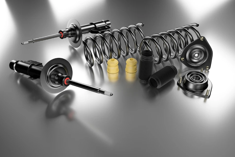 Passenger car Shock Absorber with dust cap, buffer mounting and strut mounting - new auto parts