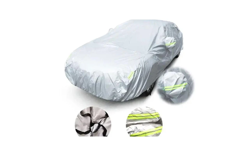 Silver reflective stripe universal SUV car covers