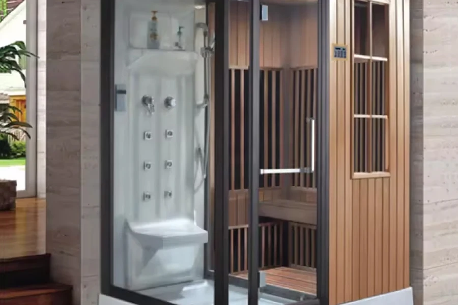 Steam room and sauna combination for one person