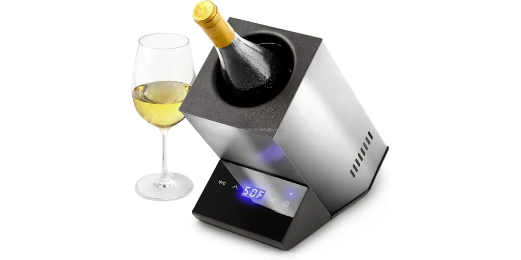 Сверхбыстрый термоэлектрический холодильник для вина на одну бутылку с сенсорным датчиком