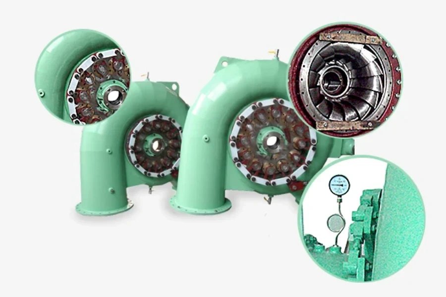 a 5 Mw Francis turbine exploded view