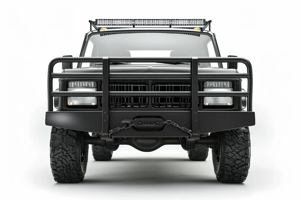 a black front end bumper for the elderly truck