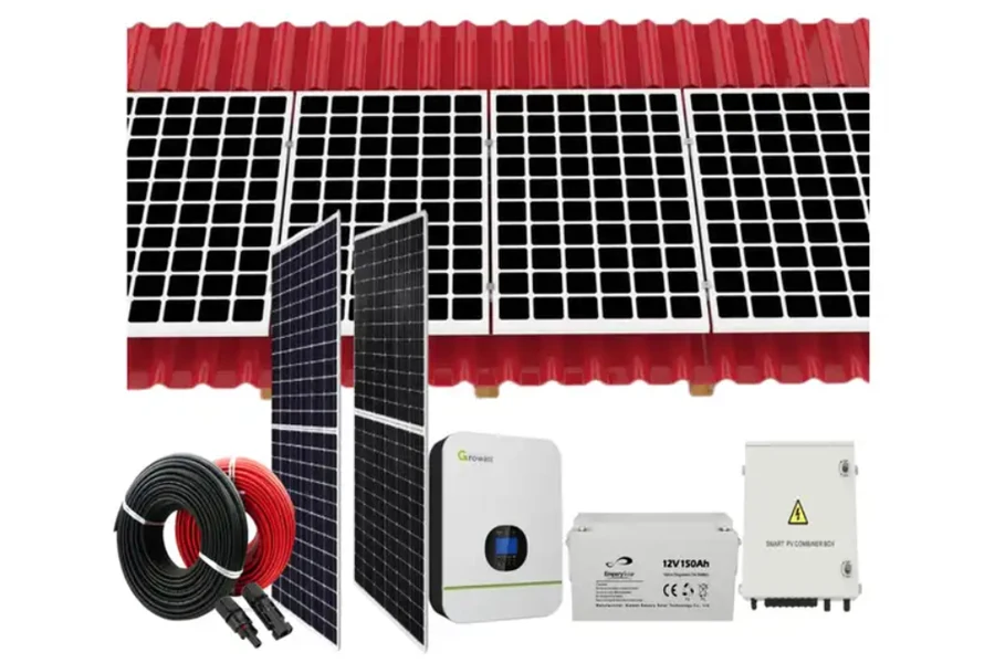 полная гибридная солнечная система мощностью 10 кВт