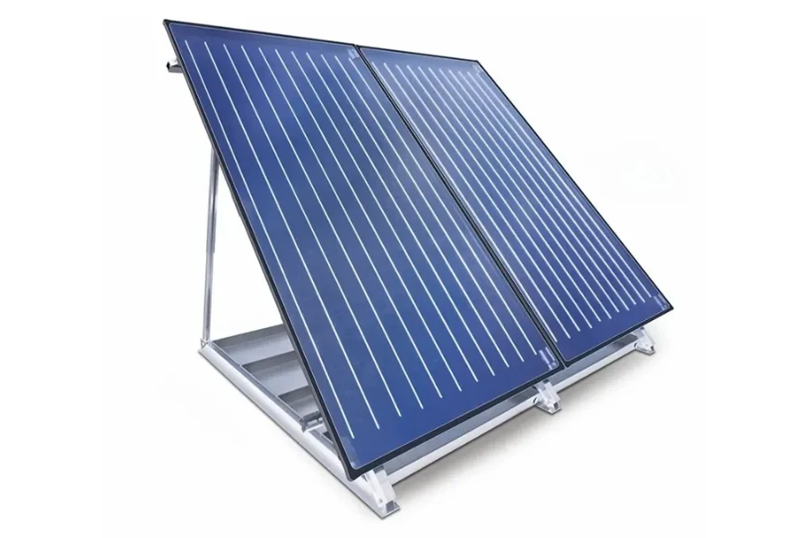 un colector solar térmico de placa plana