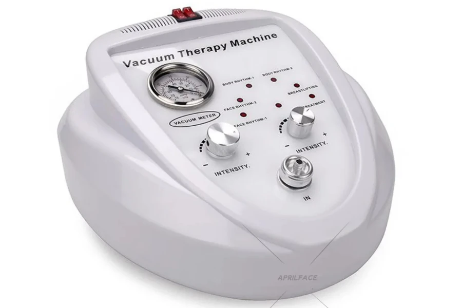 A vacuum therapy machine on a white background