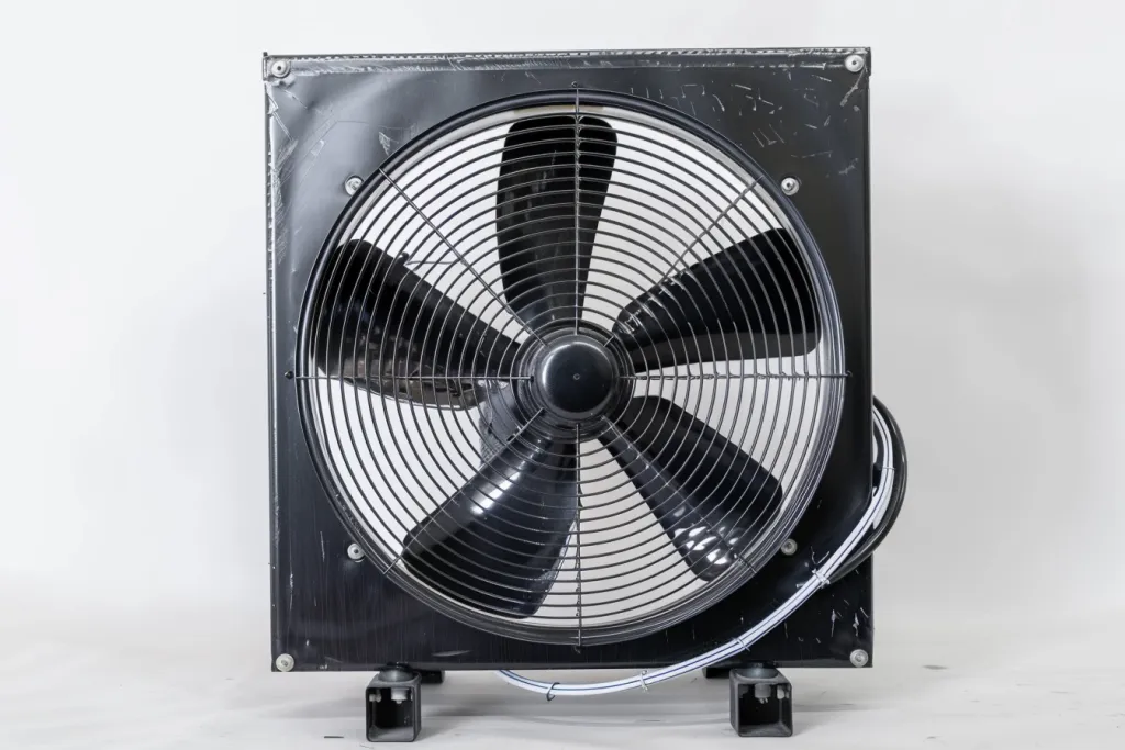 industrial fan with an aluminum cover