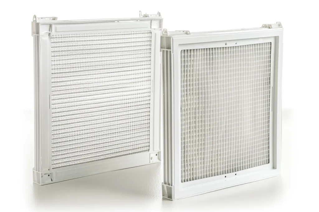 The white rectangular air filter