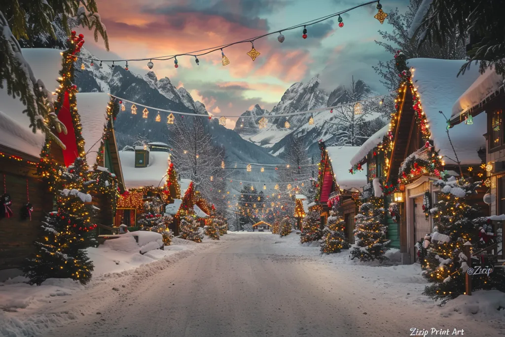 Noel ağaçlarının ultra gerçekçi bir fotoğrafı