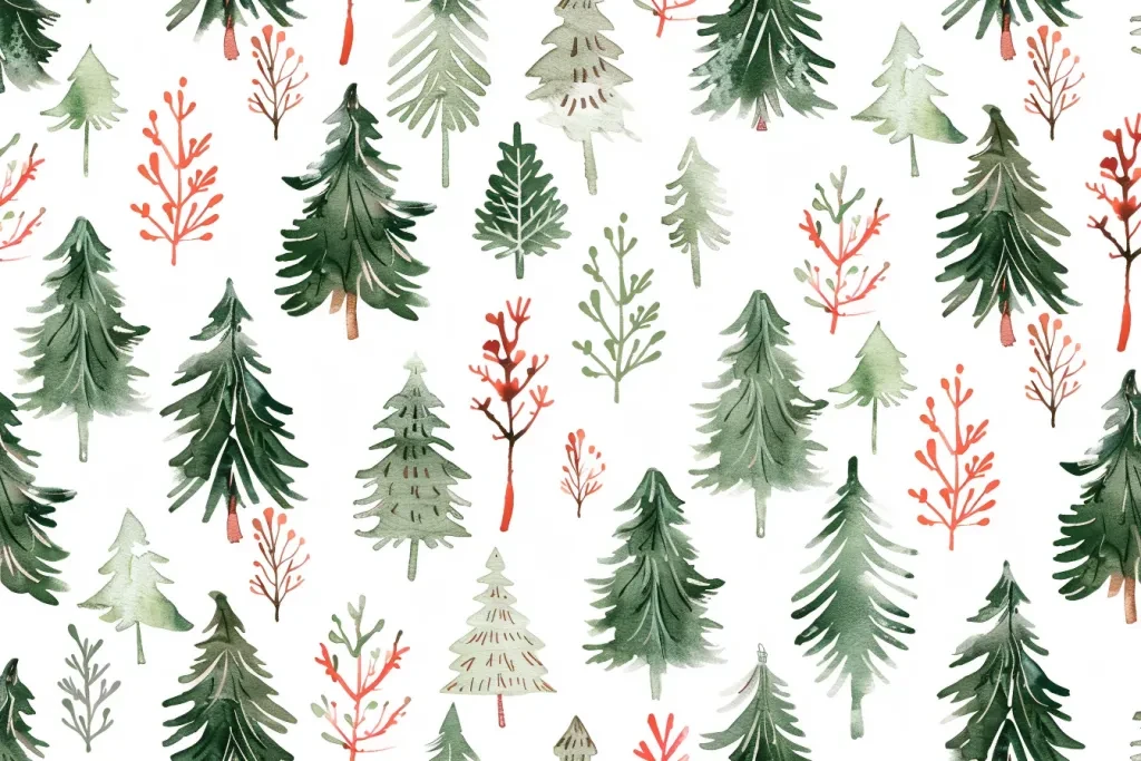 cute simple pine tree pattern