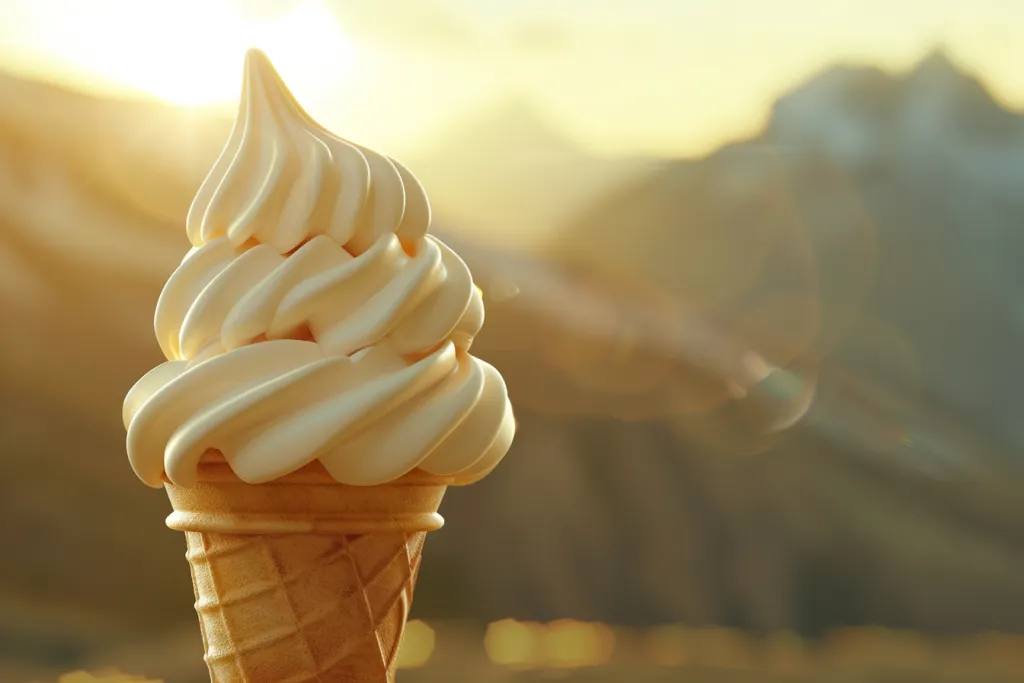 Close up of an ice cream cone