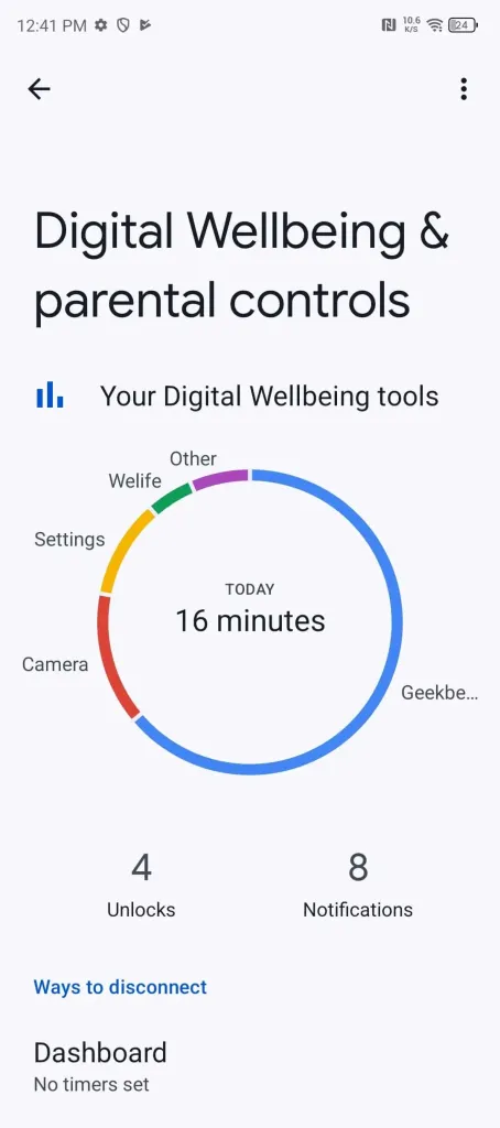 digital wellbeing and parental controls