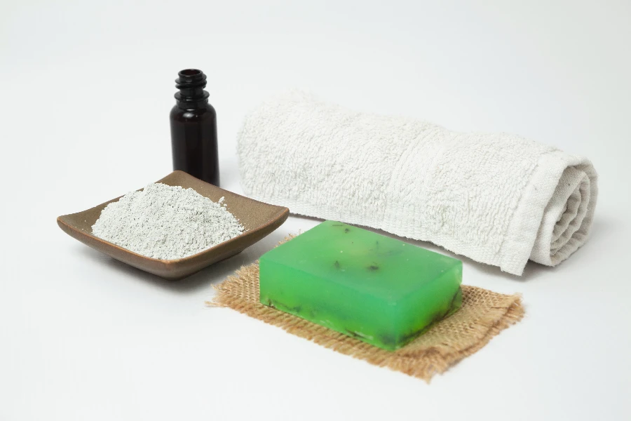 Produtos naturais de spa para cuidados e tratamentos da pele