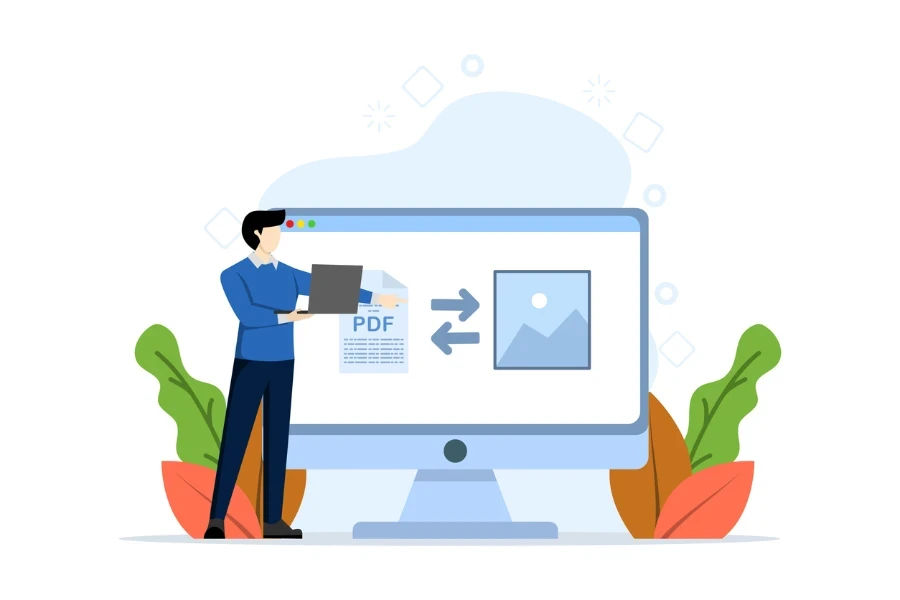 Conceito de conversão de PDF