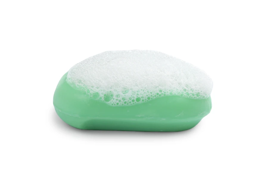a castile soap with bubbles