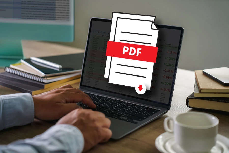 ملفات PDF مع برنامج على الانترنت