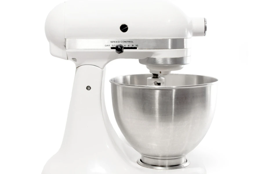 White Stand Mixer Isolated on a White Background Appliance
