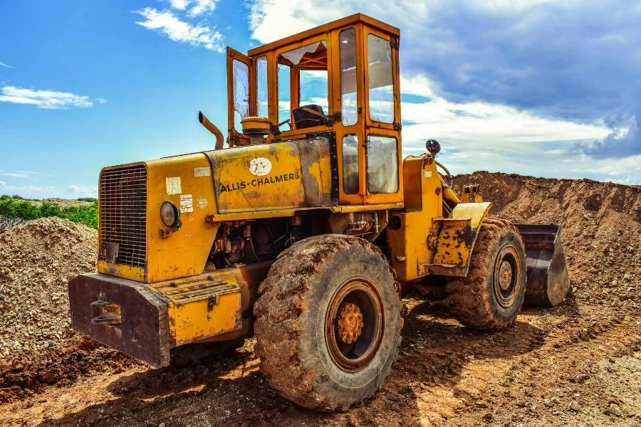 Yellow Mini excavator