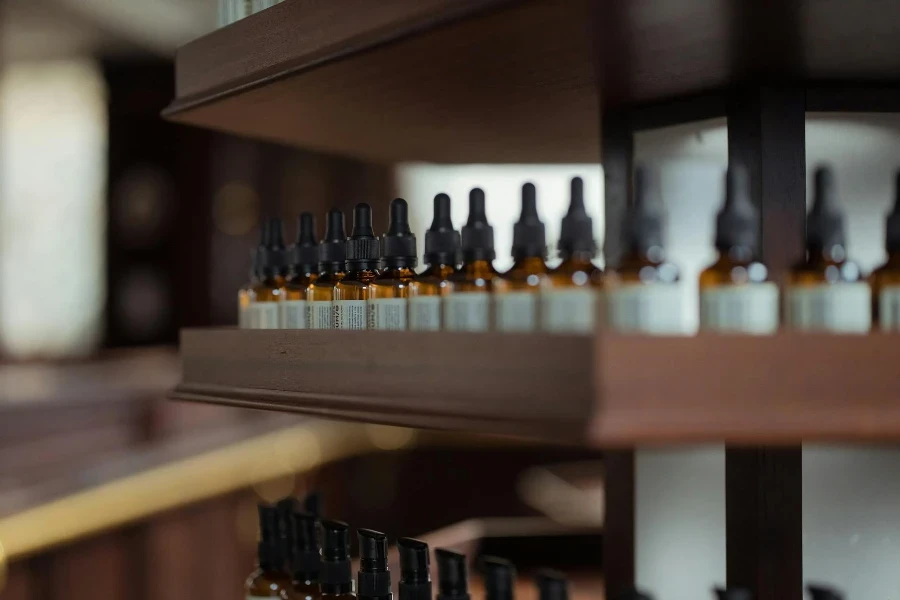 Photograph of Brown Glycolic Acid Bottles