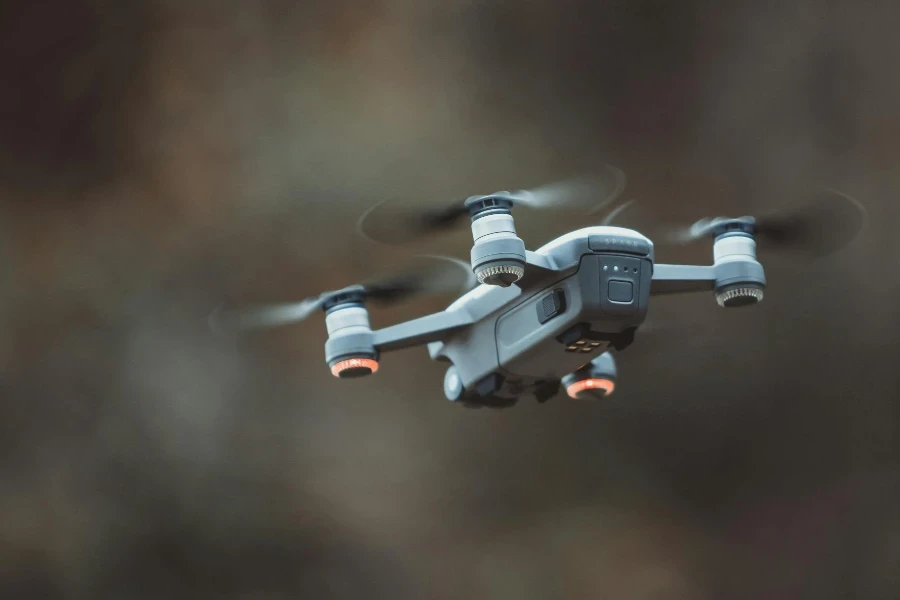 Grey Quadcopter Drone