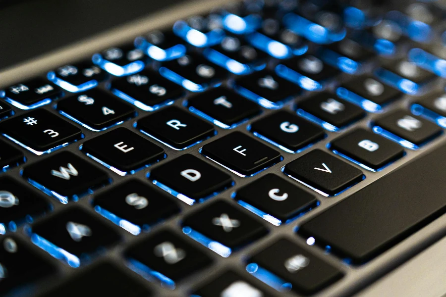 Clavier d'ordinateur noir et blanc