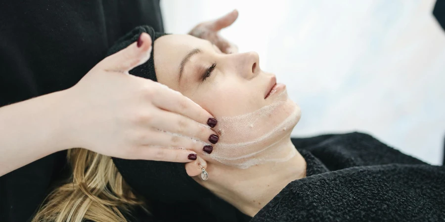 Woman Having Facial Care