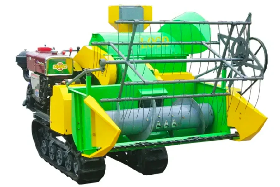 mini rice and wheat harvester