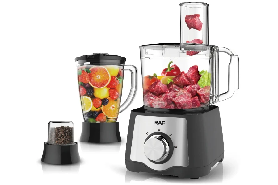 Multifunctional 4-cup food processor with 750W motor