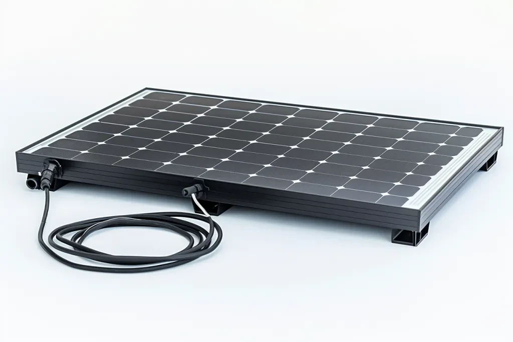 Solarpanel mit Stromkabel