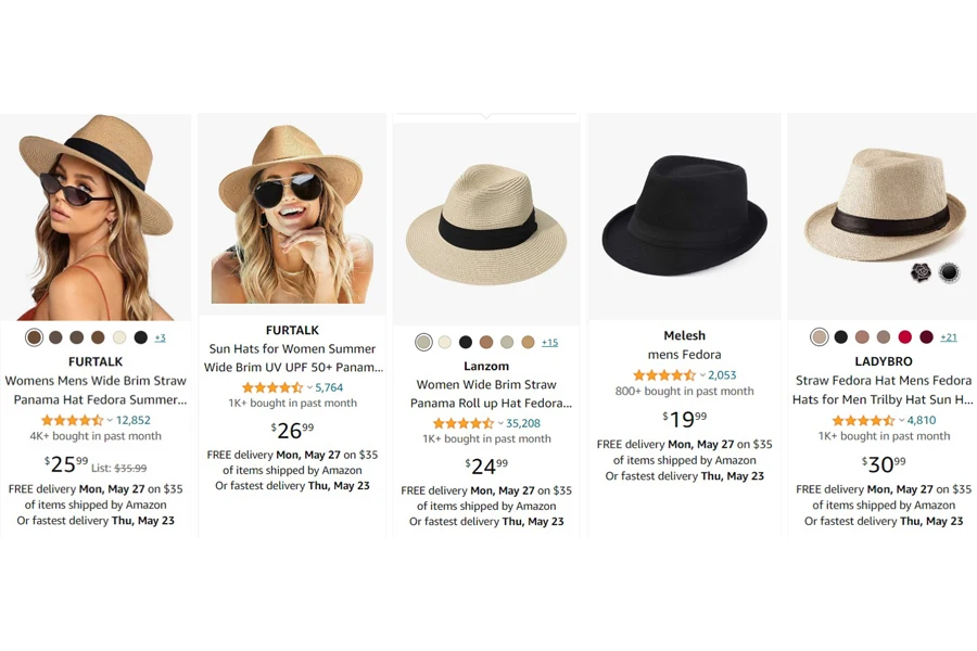 قبعات فيدورا الأكثر مبيعا