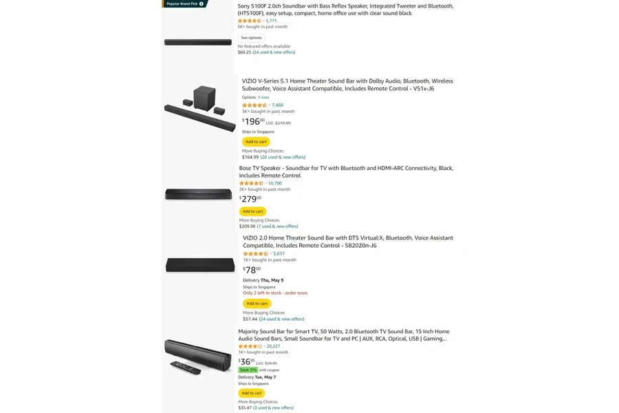 top-selling soundbars