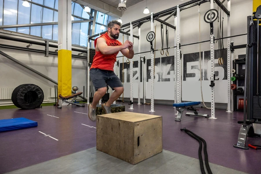 entrenando en el gimnasio