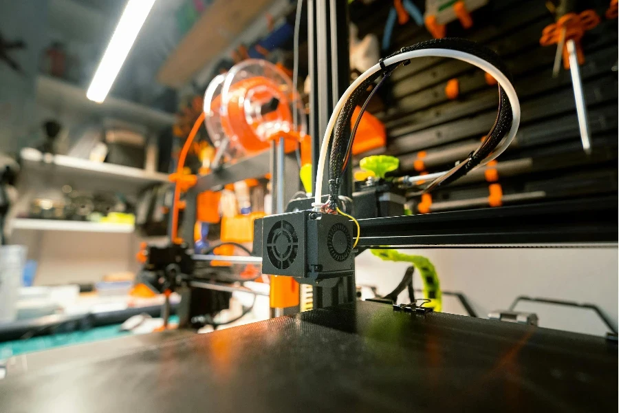 Impressora 3D em uma oficina