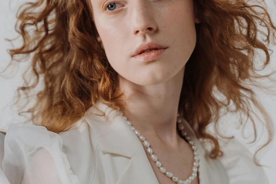 A Woman with Curly Ginger Hair