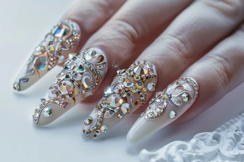 Um lindo conjunto de unhas