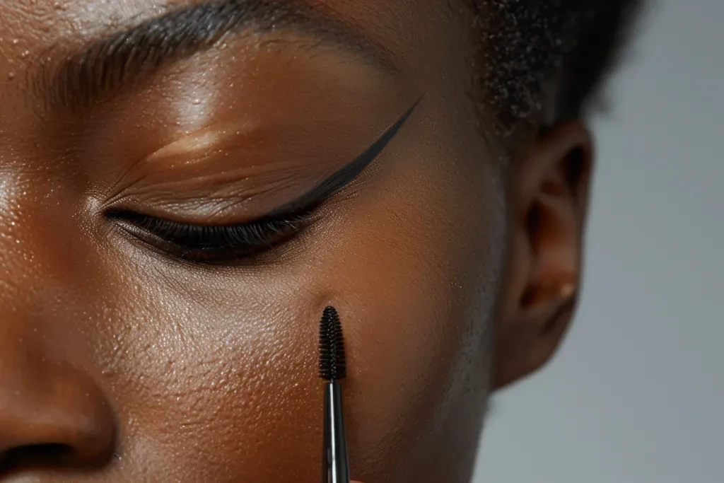 A closeup of an African American woman's face