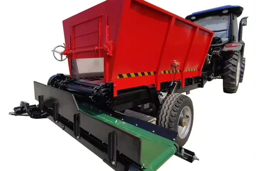 Factory customizable 3 point hitch stainless steel solid cow manure fertilizer spreader machine for tractor