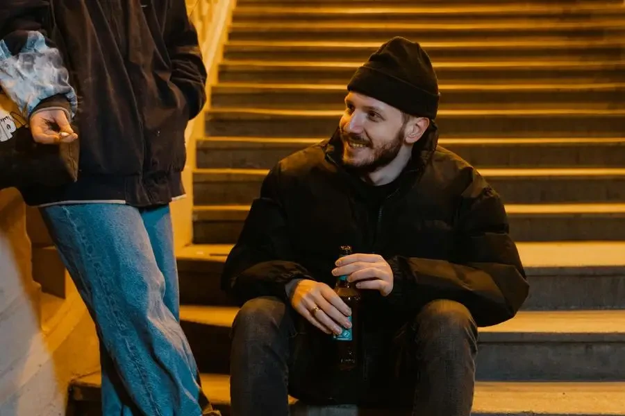 Friends Talking on the Staircase by MART PRODUCTION