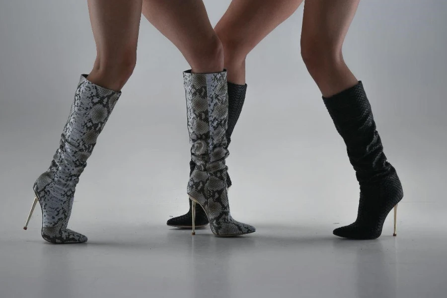 Knee-high boots as trendy footwear for women