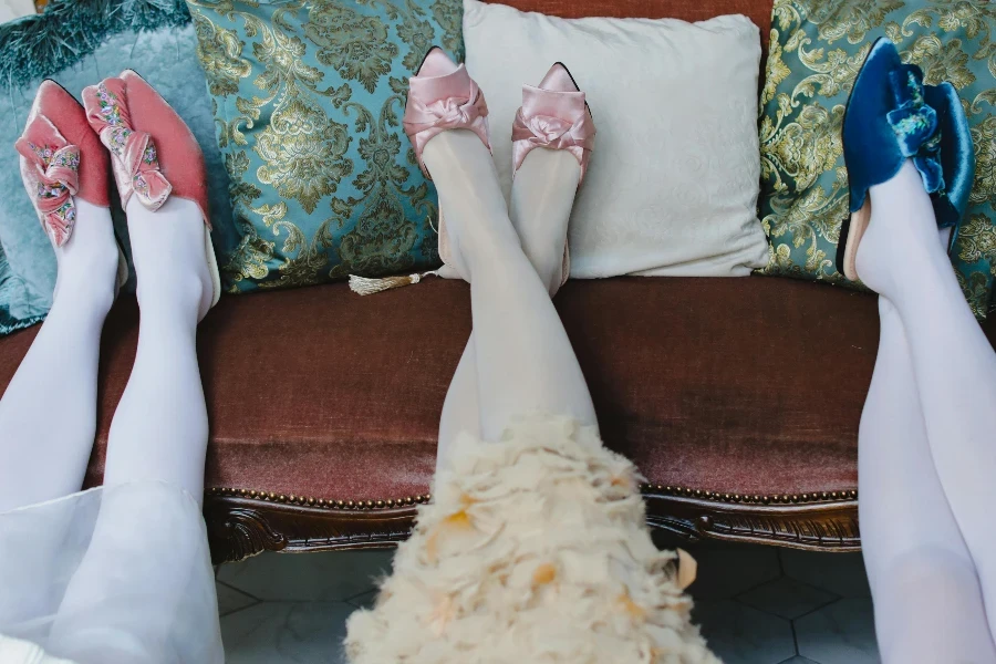 Legs of Women in Period Costumes