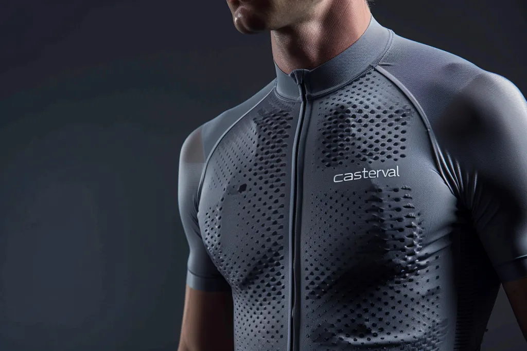 Light shortsleeved base layers for men in carbon gray 